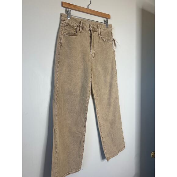 NWT Mother The Dodger Ankle Straight Legged Stretch Denim Jeans Tan Size: 27 - Picture 3 of 8